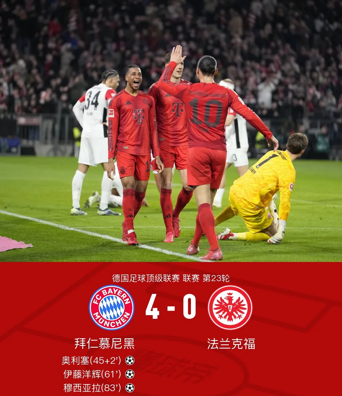 拜仁慕尼黑比赛结果最新 拜仁慕尼黑比赛结果最新